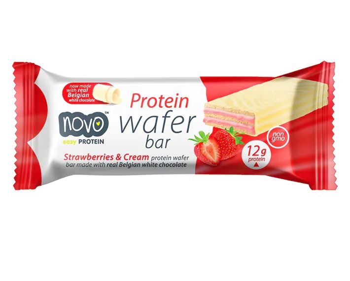 Novo Strawberries & Cream Protein Wafer 40g